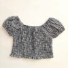 Blusa corta Gontex, cuadros, azul, para niña