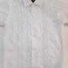 Guayabera blanca para niño, manga corta.