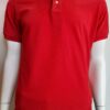 Playera estilo polo para caballero, color rojo, 50% algodón 50% poliester.